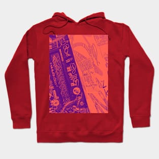 Two Red Graffiti NYC Street Art Tags Hoodie